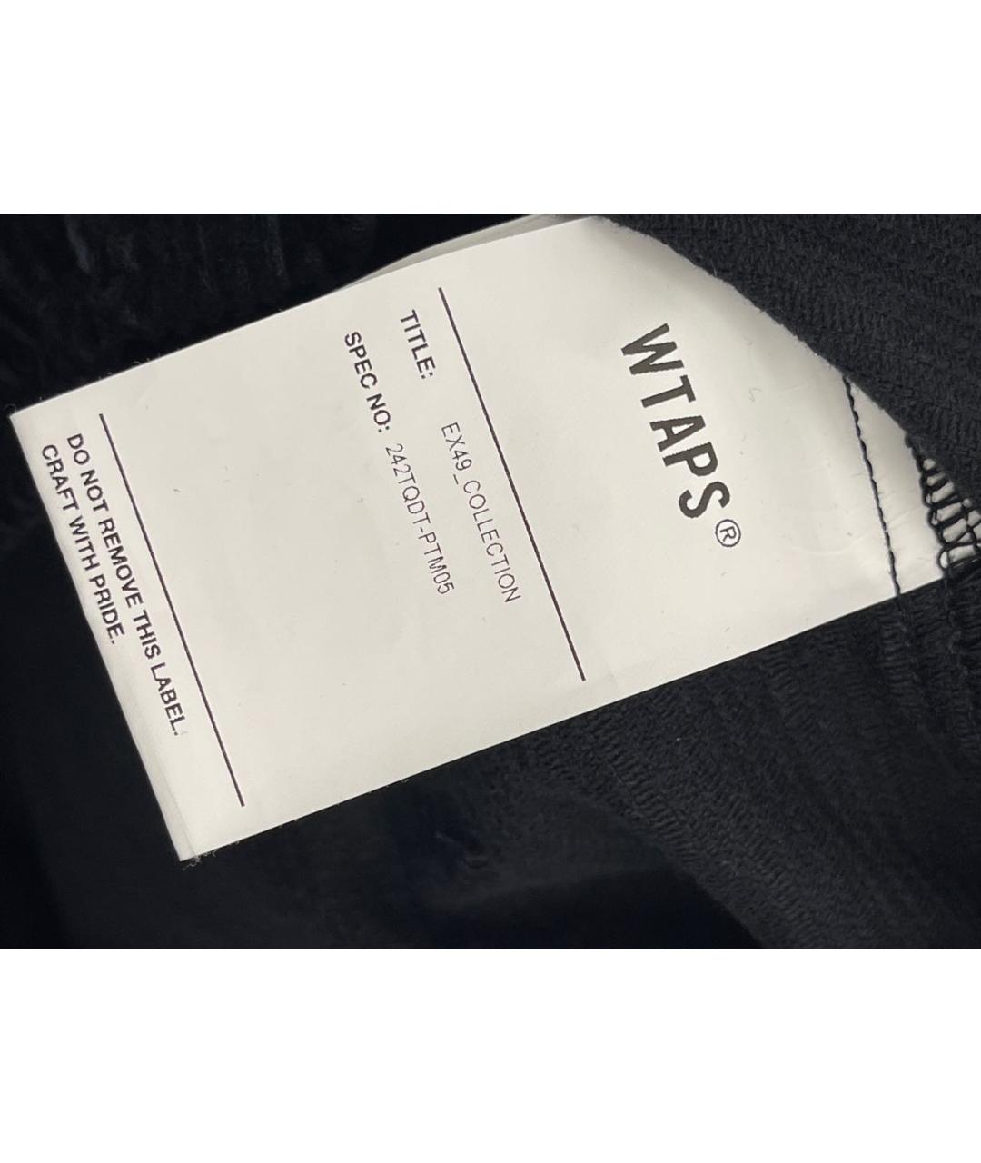 WTAPS Черные хлопковые повседневные брюки, фото 5
