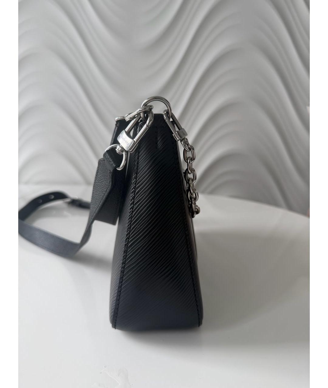 LOUIS VUITTON Черная кожаная сумка через плечо, фото 2