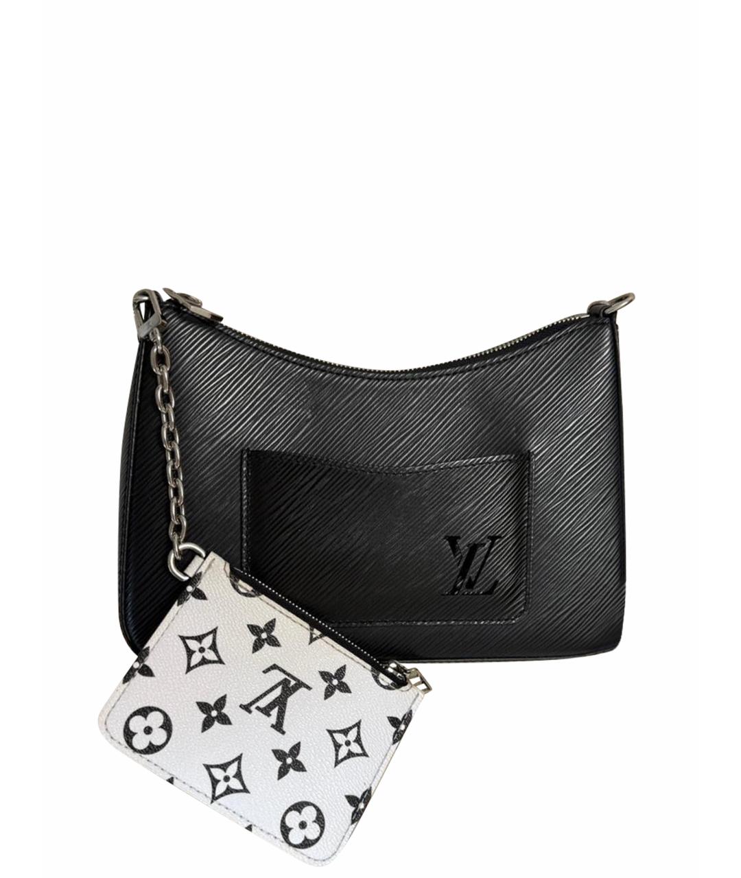 LOUIS VUITTON Черная кожаная сумка через плечо, фото 1