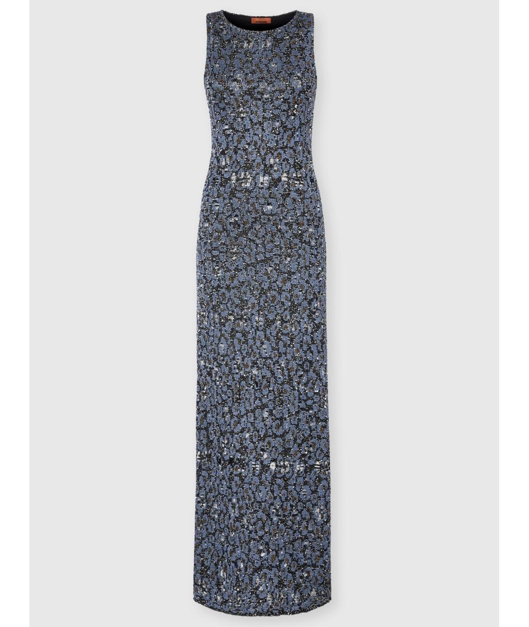MISSONI Синее вискозное коктейльное платье, фото 5