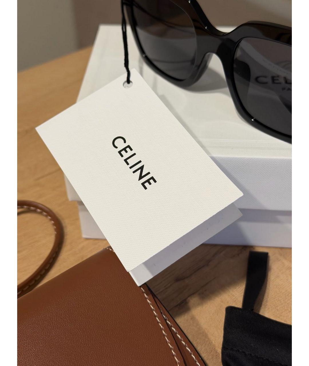 CELINE Черные пластиковые солнцезащитные очки, фото 5