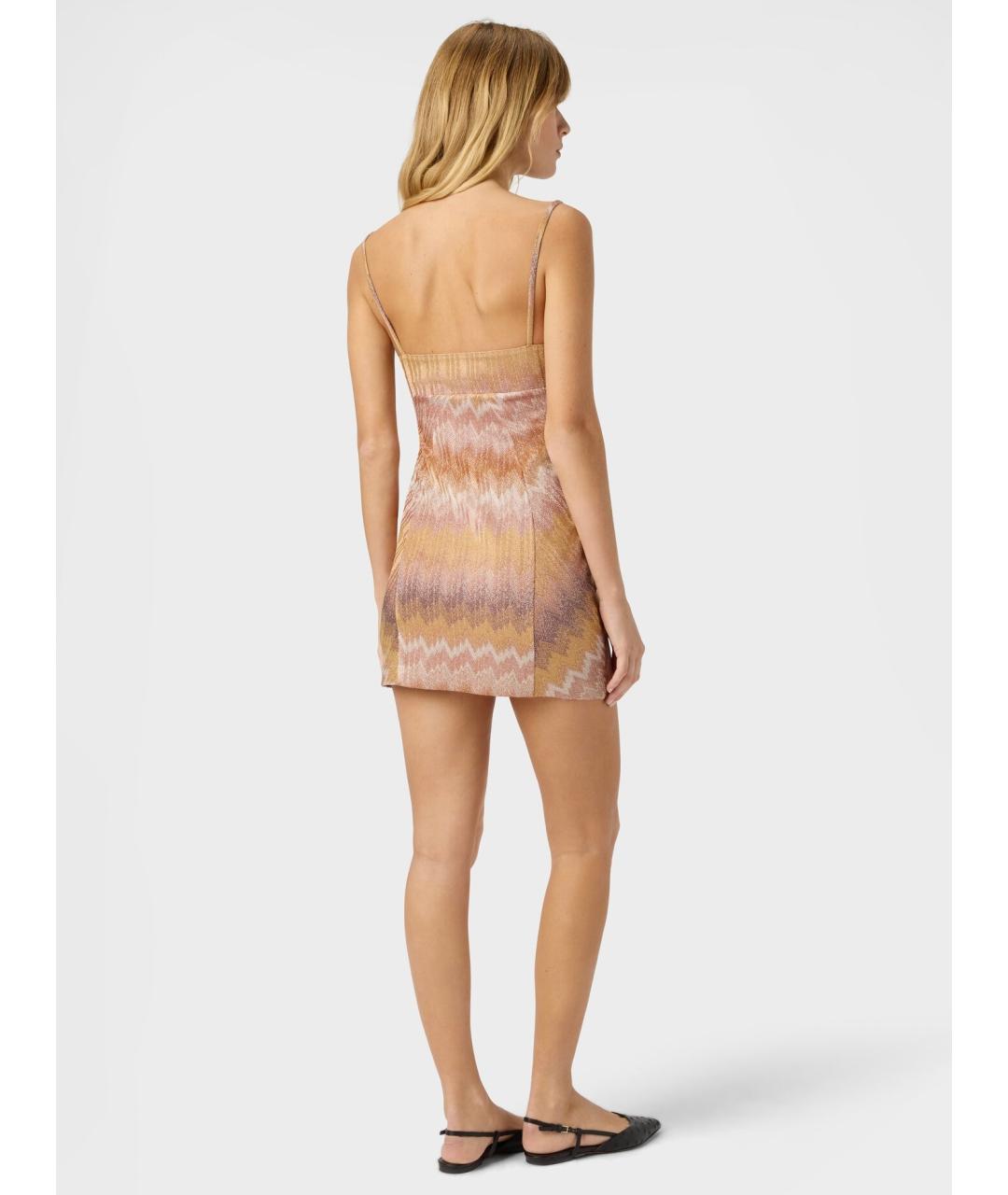 MISSONI Бежевое вискозное коктейльное платье, фото 3