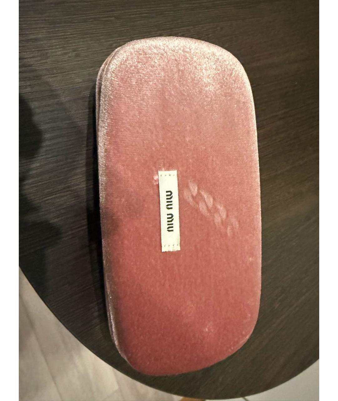 MIU MIU Бирюзовые металлические солнцезащитные очки, фото 4