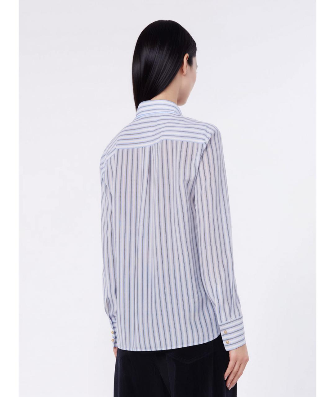 MAX MARA STUDIO Синяя шелковая рубашка, фото 4