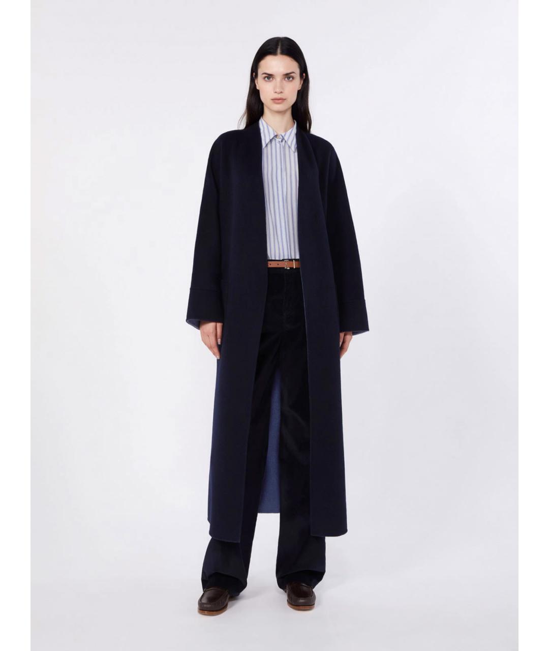 MAX MARA STUDIO Синяя шелковая рубашка, фото 3