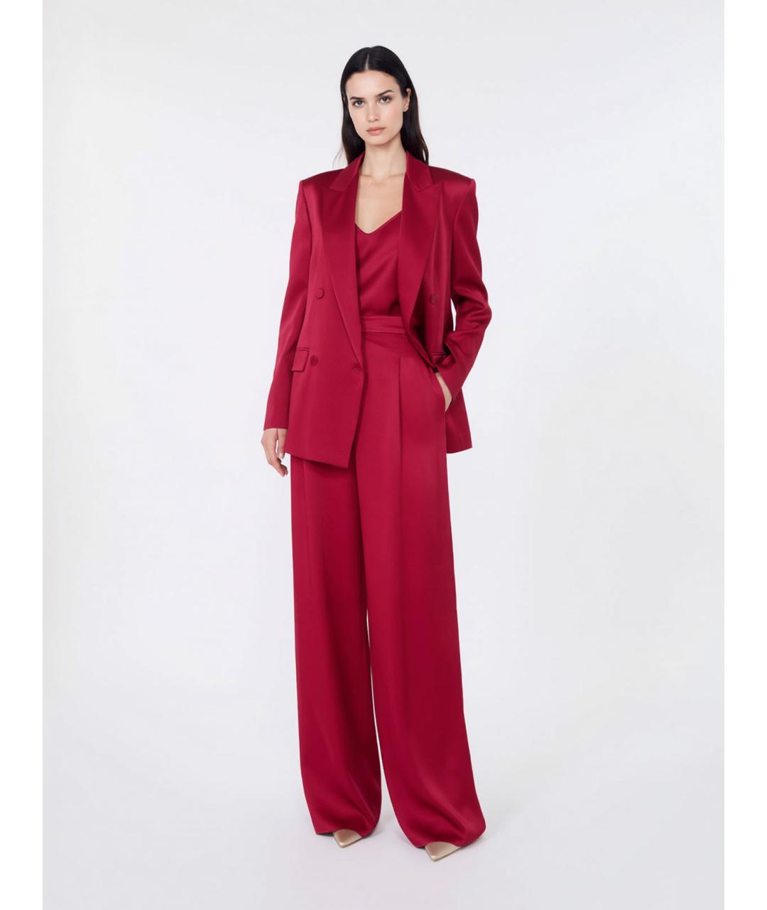MAX MARA STUDIO Красный ацетатный жакет/пиджак, фото 2