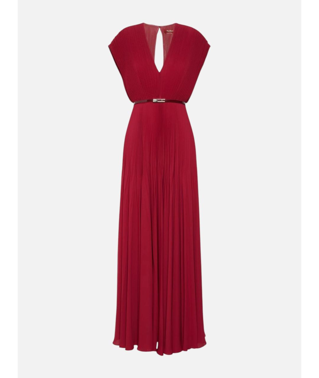 MAX MARA STUDIO Красное полиэстеровое вечернее платье, фото 1