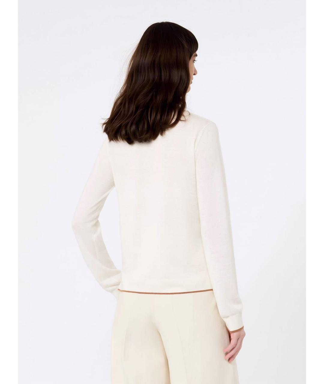 MAX MARA STUDIO Белый шелковый кардиган, фото 5