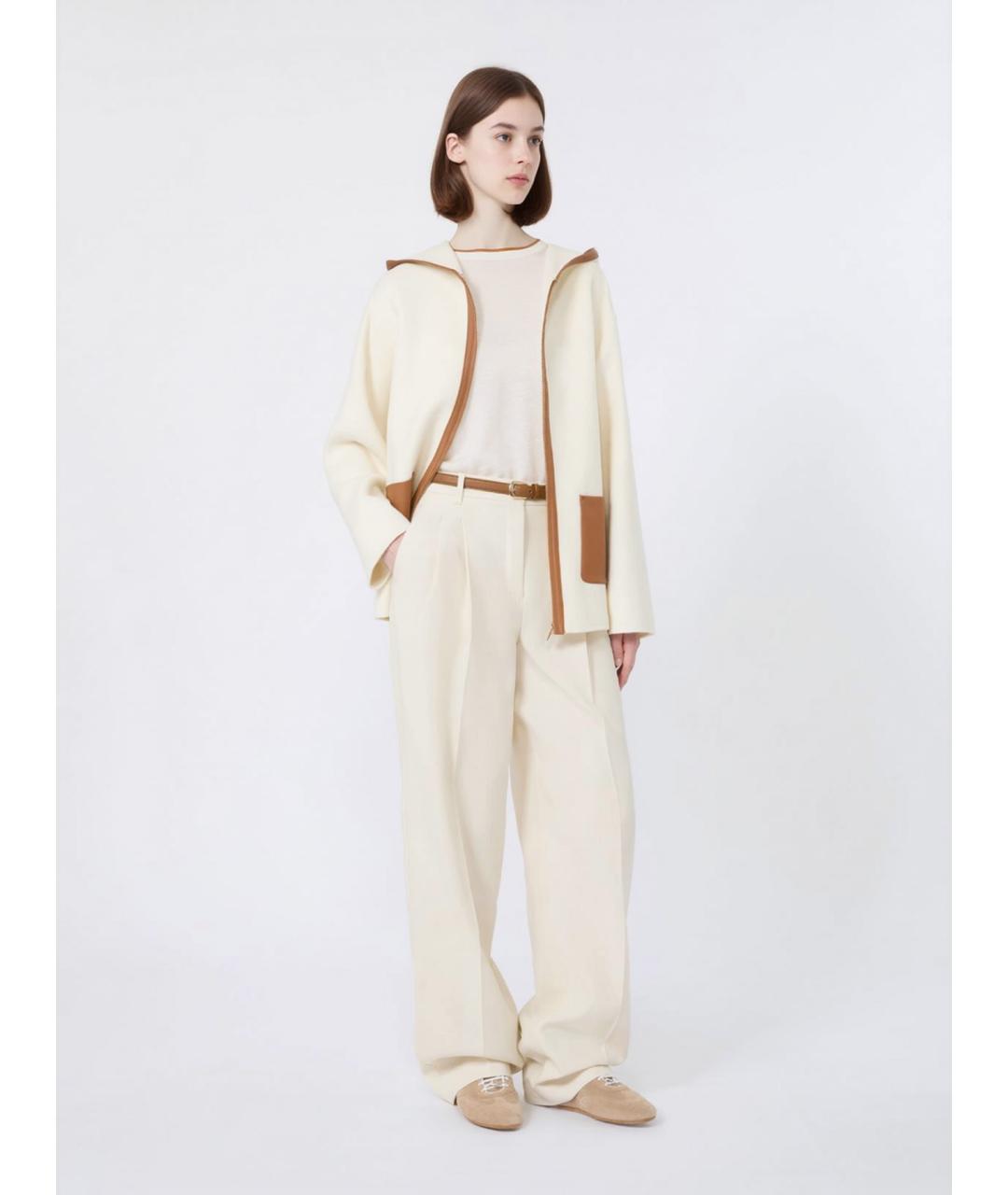 MAX MARA STUDIO Белый шелковый джемпер / свитер, фото 2