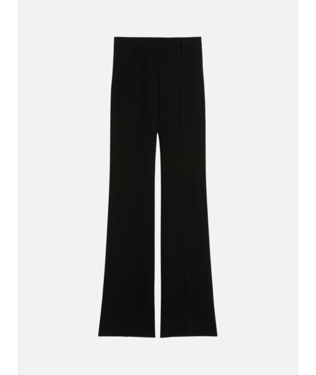 MAX MARA STUDIO Черные ацетатные прямые брюки, фото 5