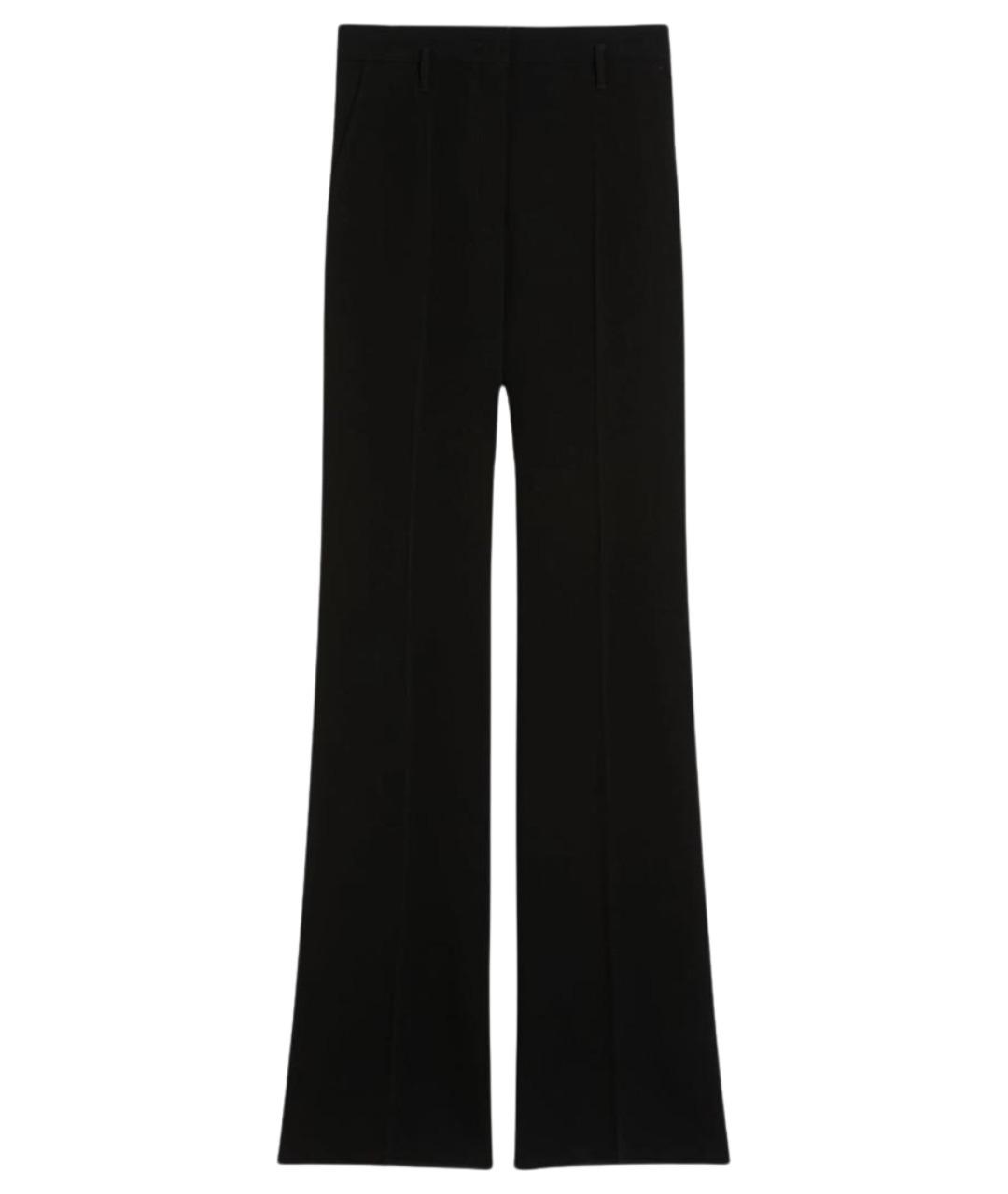 MAX MARA STUDIO Черные ацетатные прямые брюки, фото 1