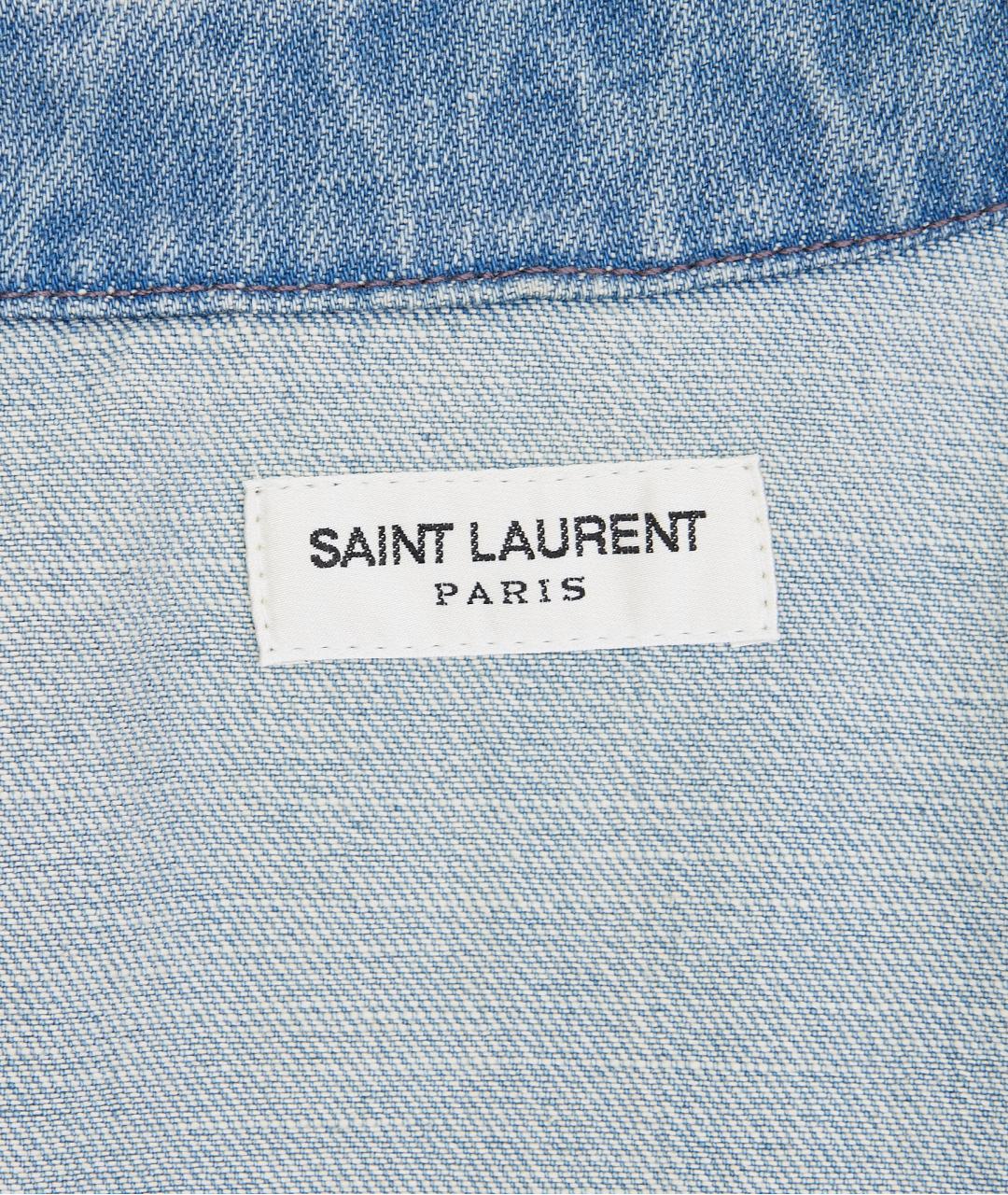 SAINT LAURENT Голубая хлопковая рубашка, фото 6