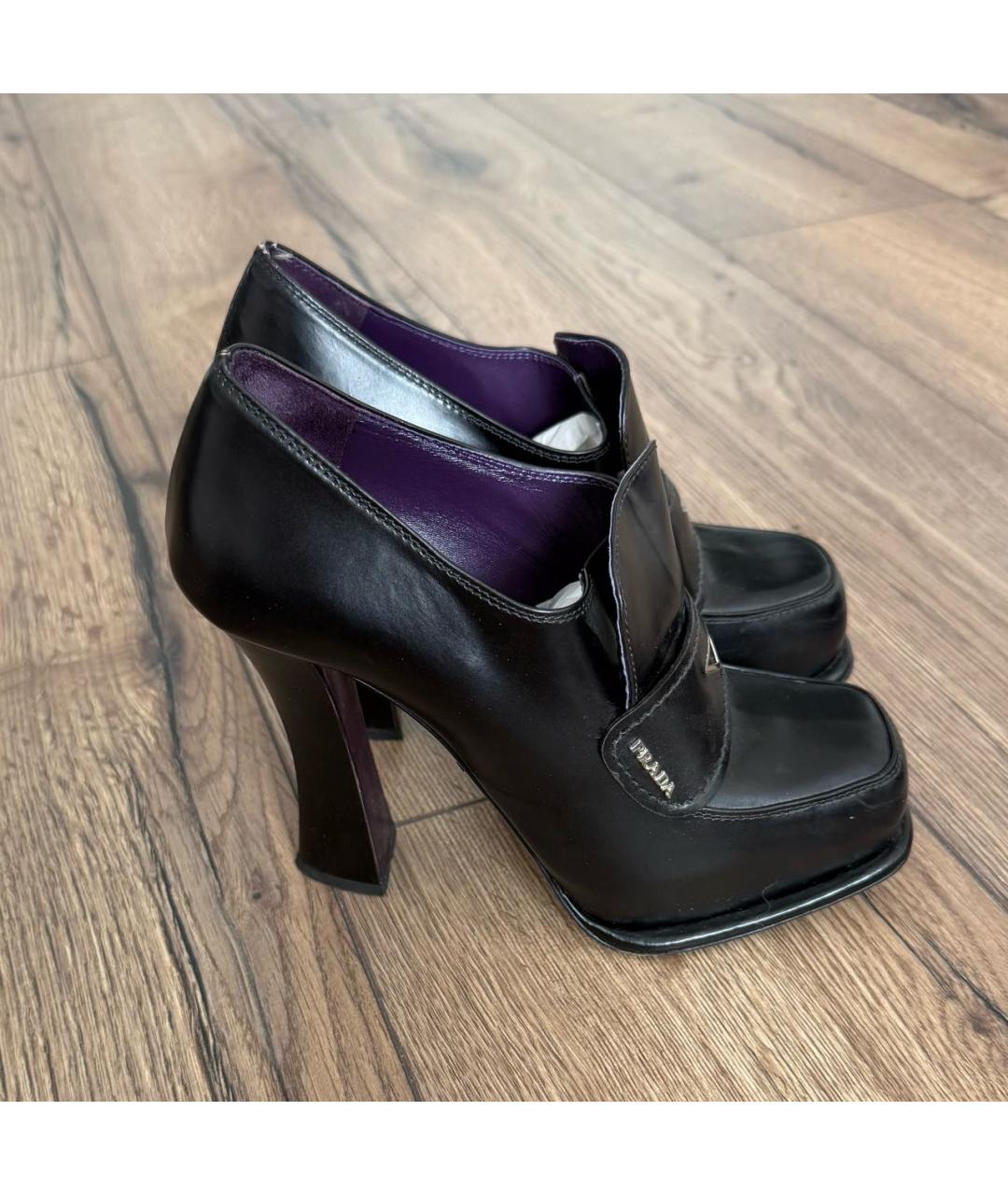 PRADA Черные кожаные лоферы, фото 6