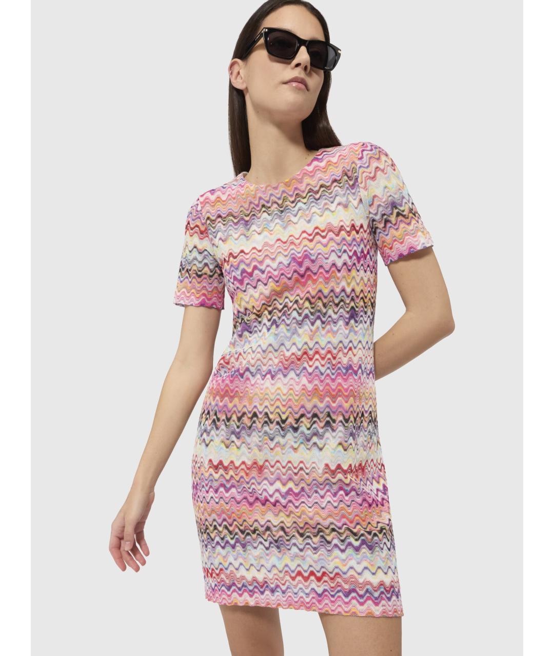 MISSONI Розовое хлопковое повседневное платье, фото 4