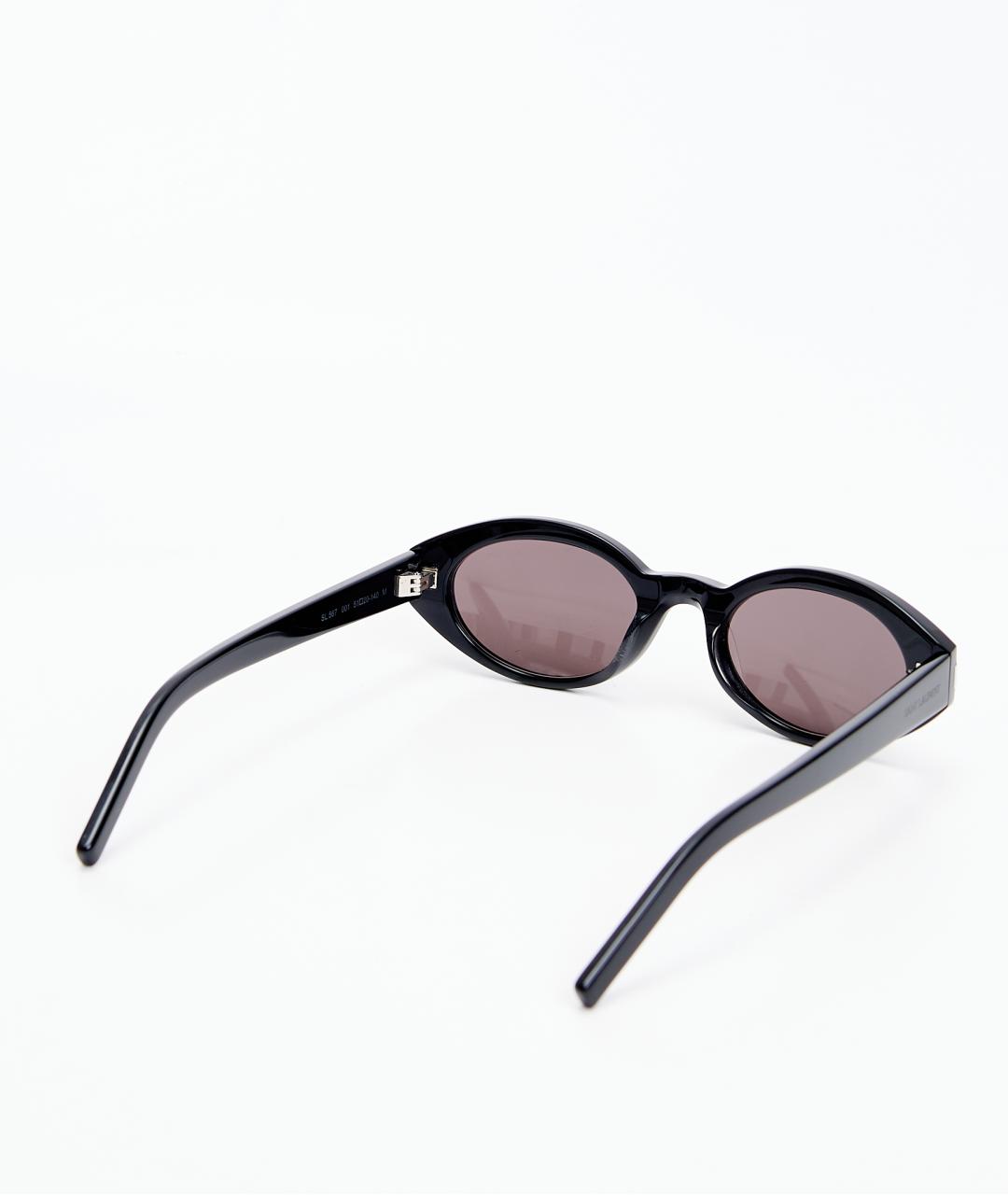 SAINT LAURENT Черные пластиковые солнцезащитные очки, фото 5