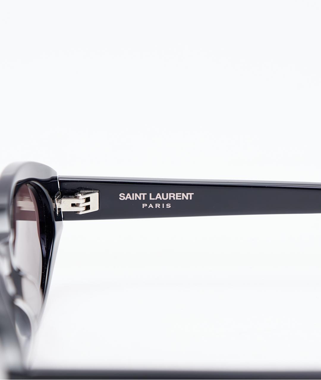 SAINT LAURENT Черные пластиковые солнцезащитные очки, фото 4