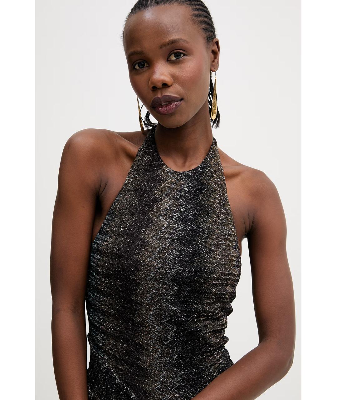 MISSONI Коричневое вискозное коктейльное платье, фото 5