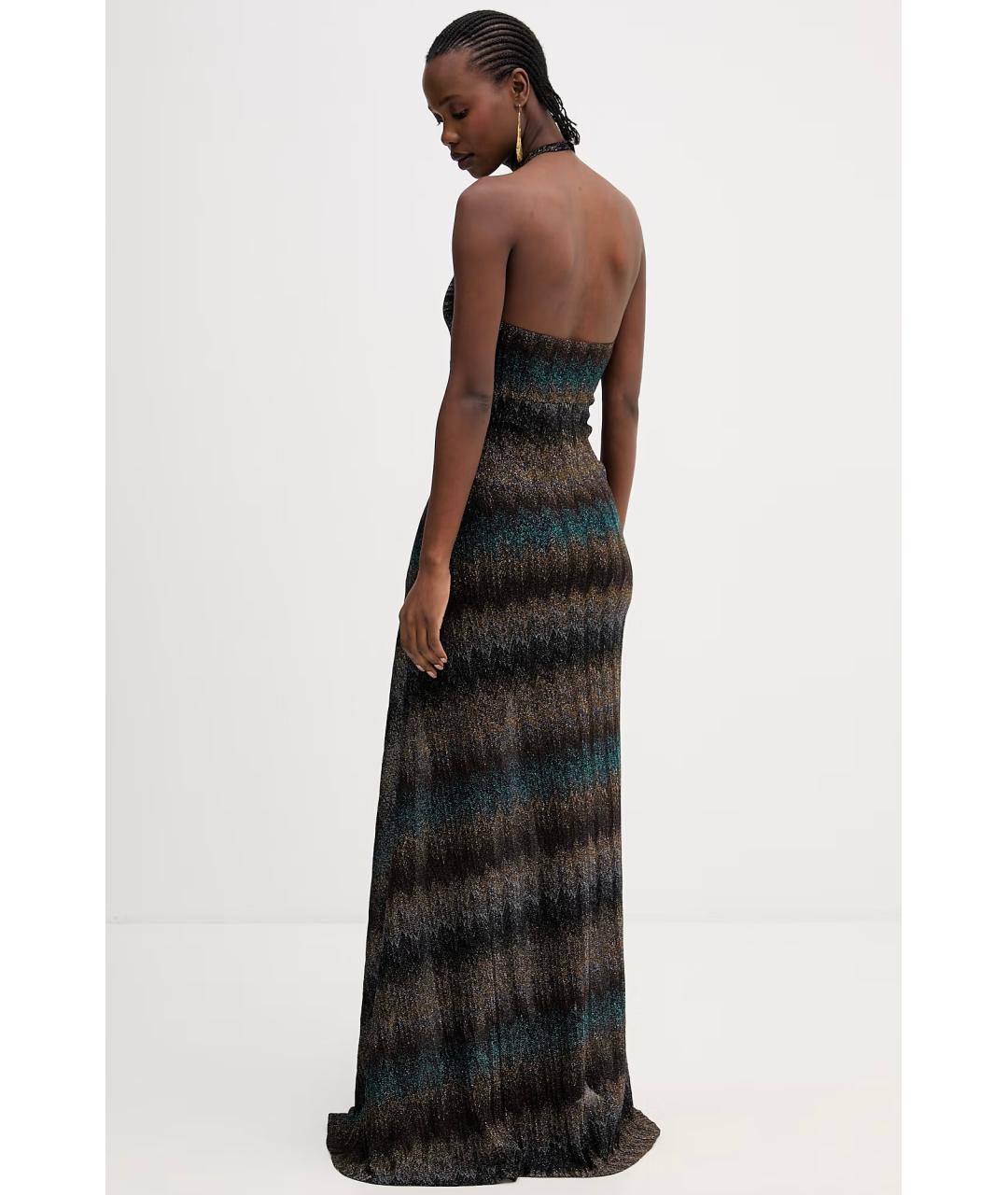 MISSONI Коричневое вискозное коктейльное платье, фото 4