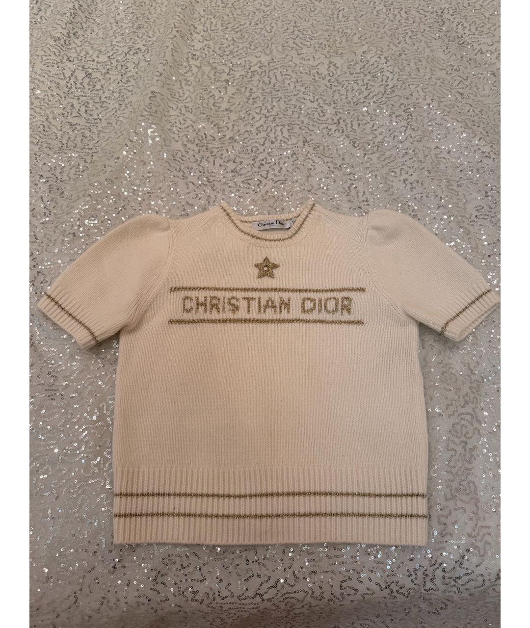 CHRISTIAN DIOR Белый кашемировый джемпер / свитер, фото 5