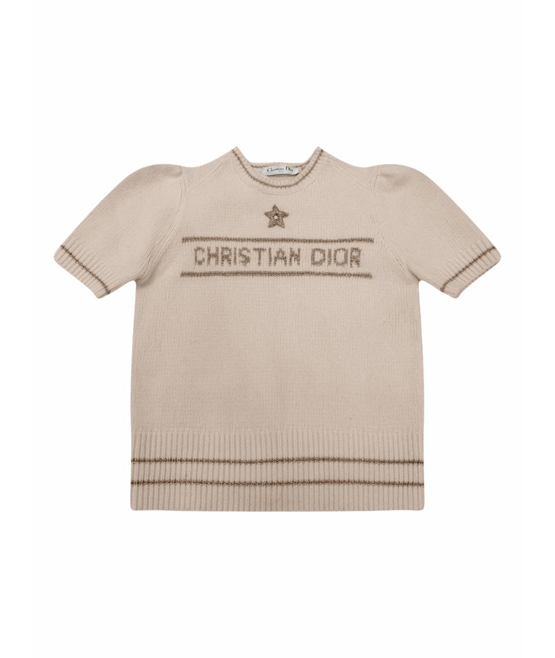 CHRISTIAN DIOR Белый кашемировый джемпер / свитер, фото 1
