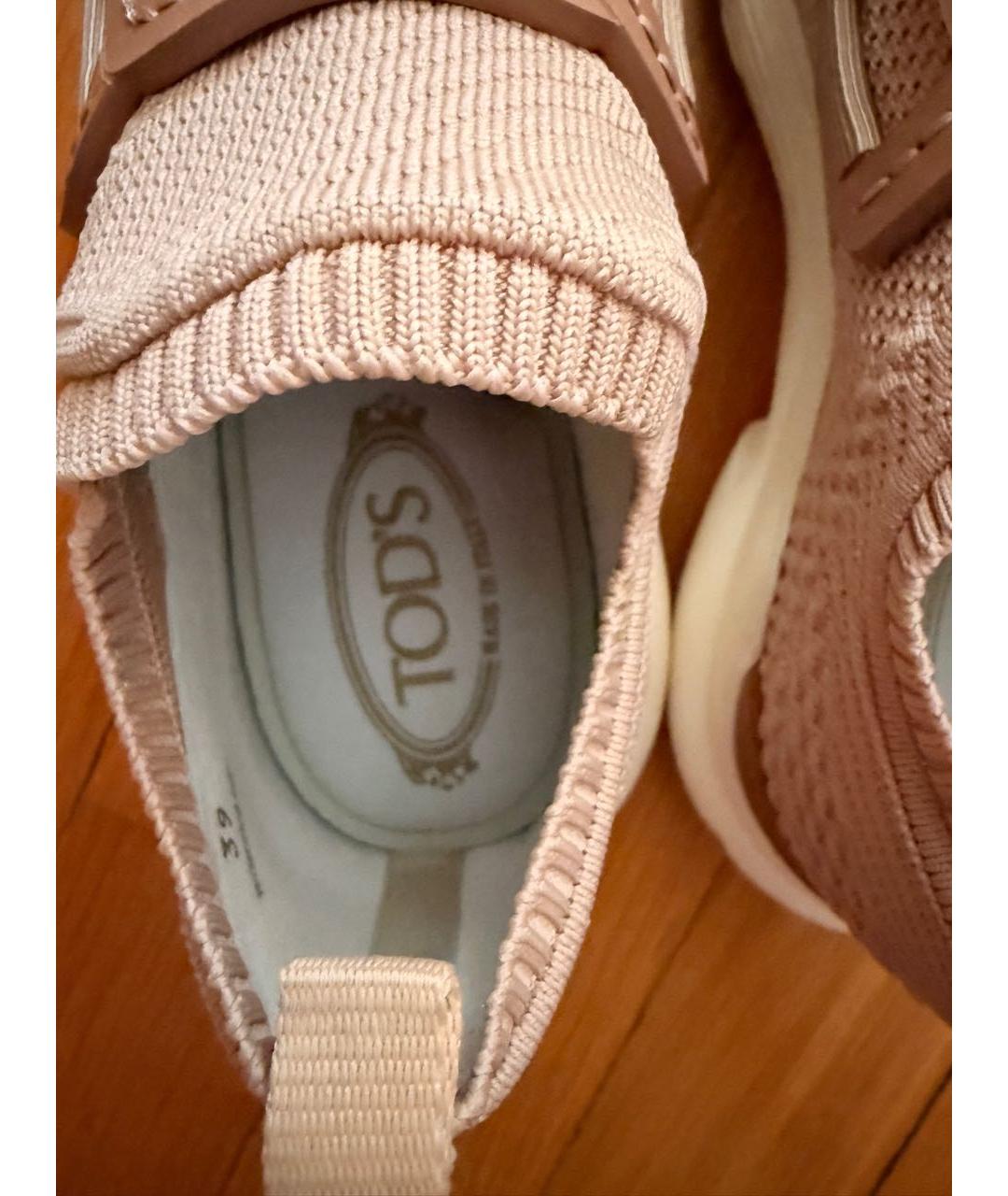TOD'S Розовые синтетические кроссовки, фото 5