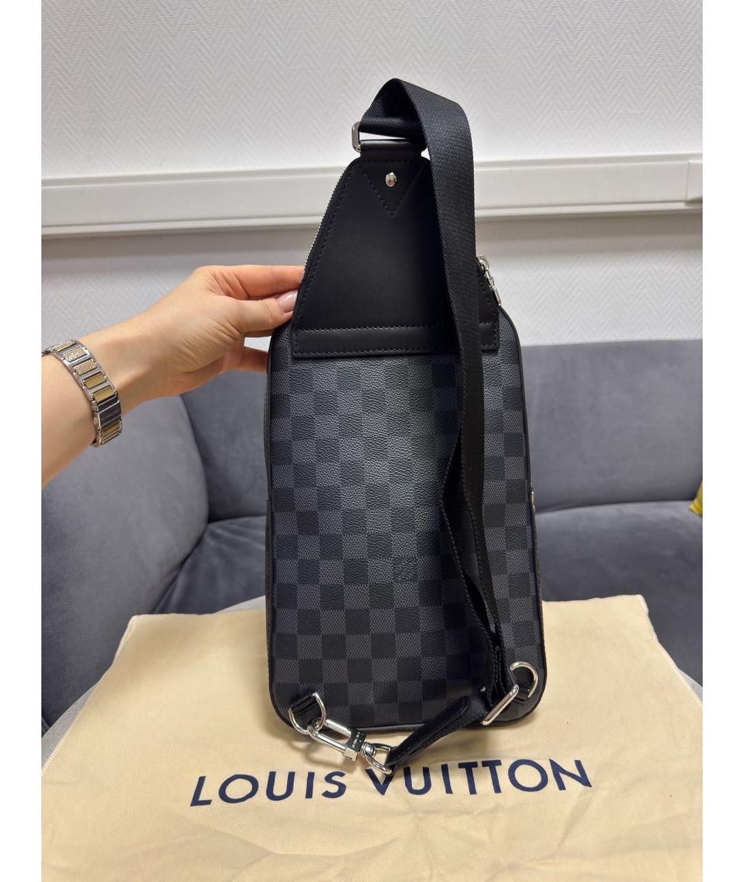 LOUIS VUITTON Серая деним сумка тоут, фото 3