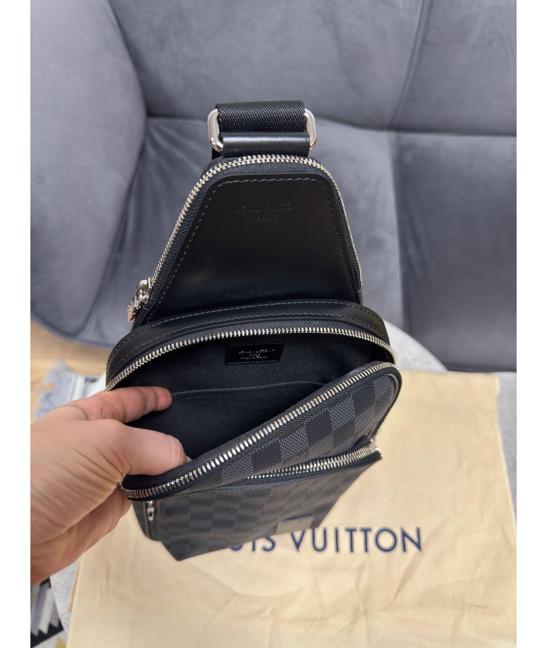 LOUIS VUITTON Серая деним сумка тоут, фото 4