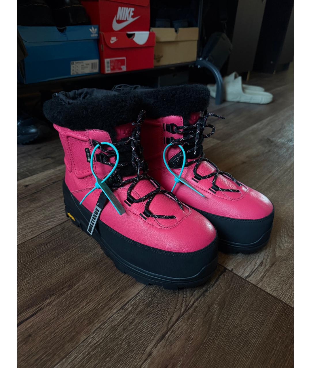 UGG AUSTRALIA Фуксия кожаные ботинки, фото 2