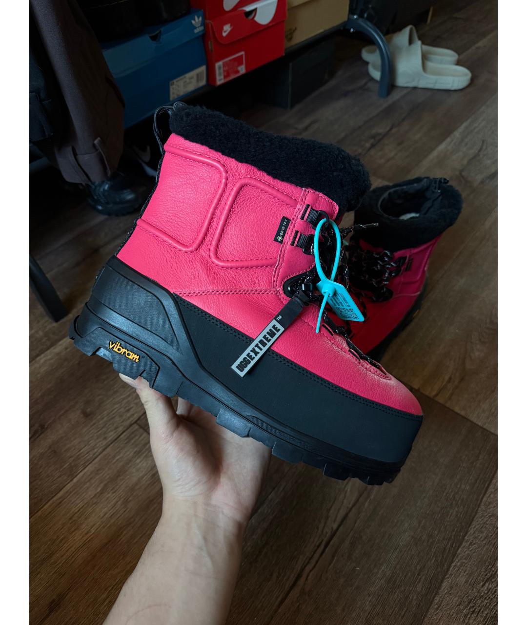UGG AUSTRALIA Фуксия кожаные ботинки, фото 10