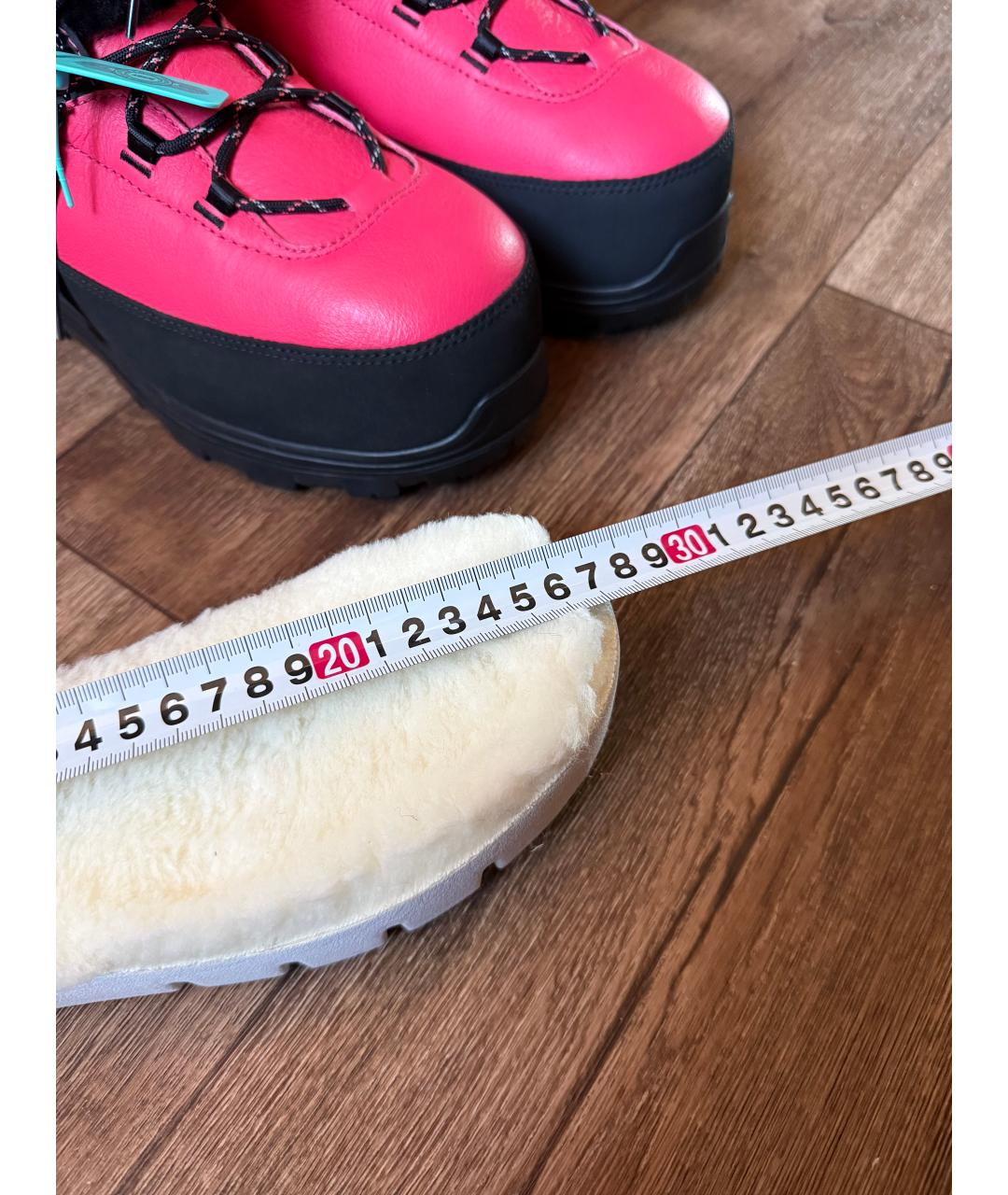 UGG AUSTRALIA Фуксия кожаные ботинки, фото 9