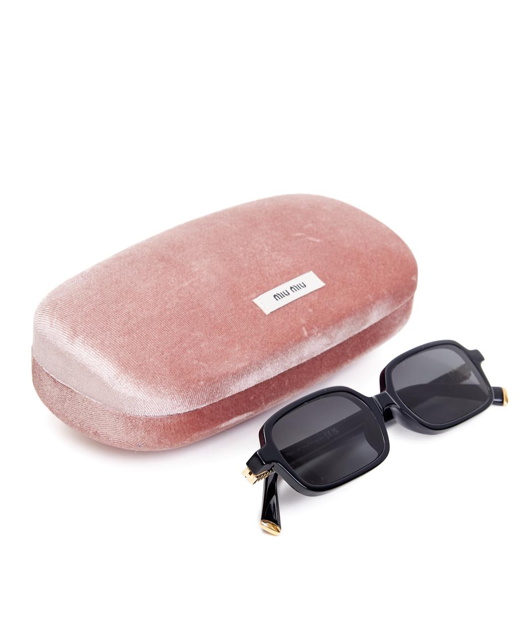 MIU MIU Черные пластиковые солнцезащитные очки, фото 6
