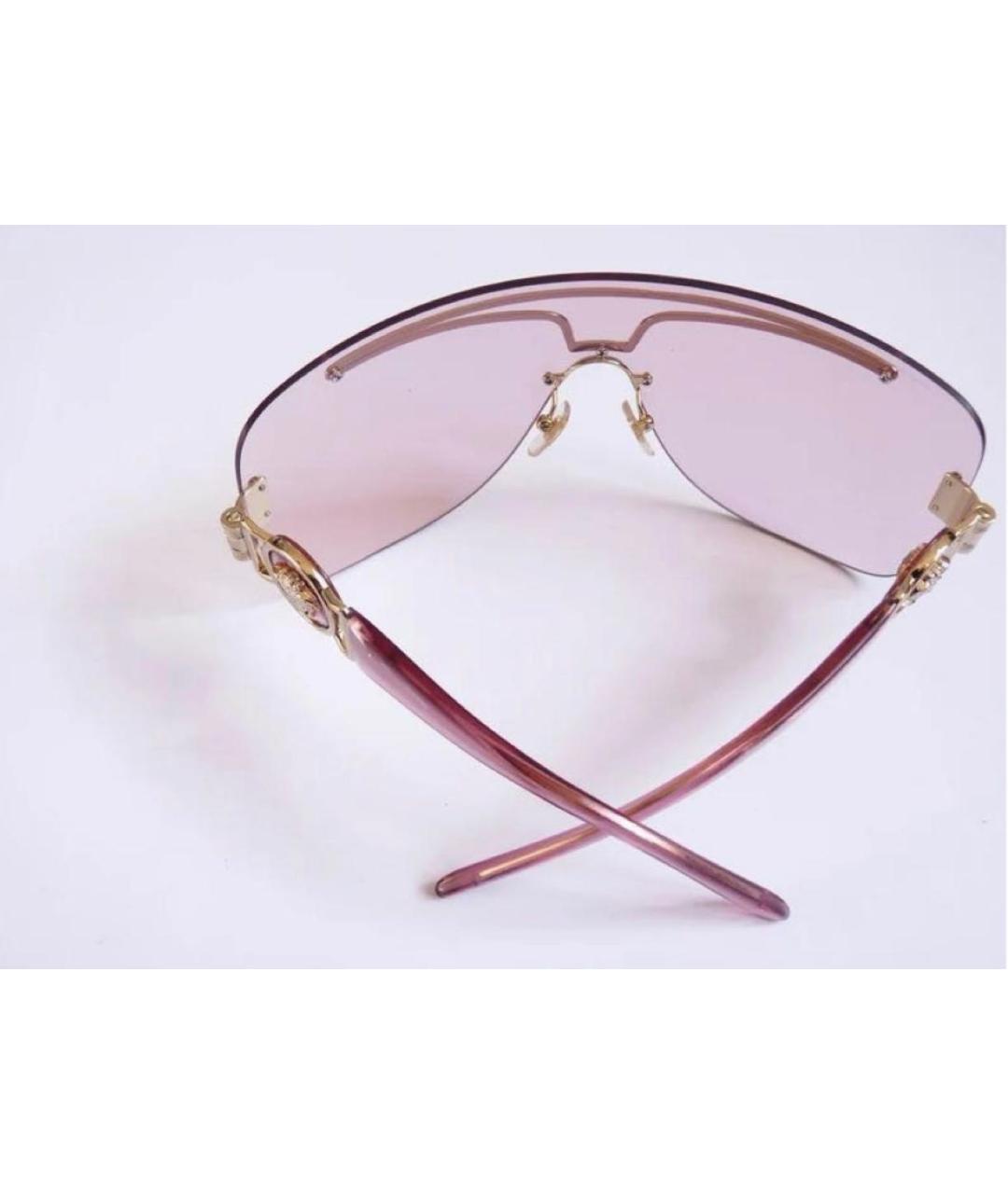 VERSACE Розовые пластиковые солнцезащитные очки, фото 4