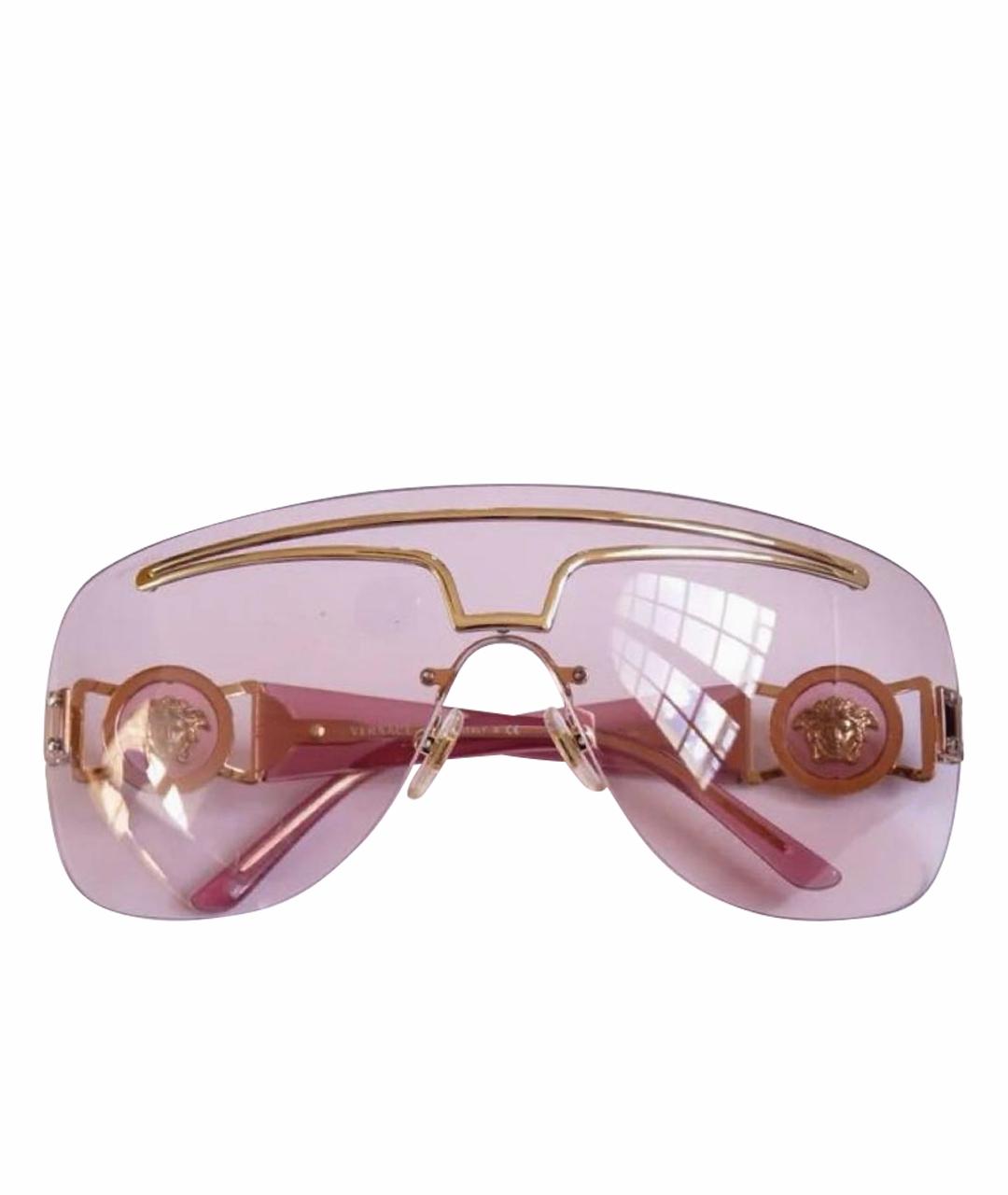 VERSACE Розовые пластиковые солнцезащитные очки, фото 1