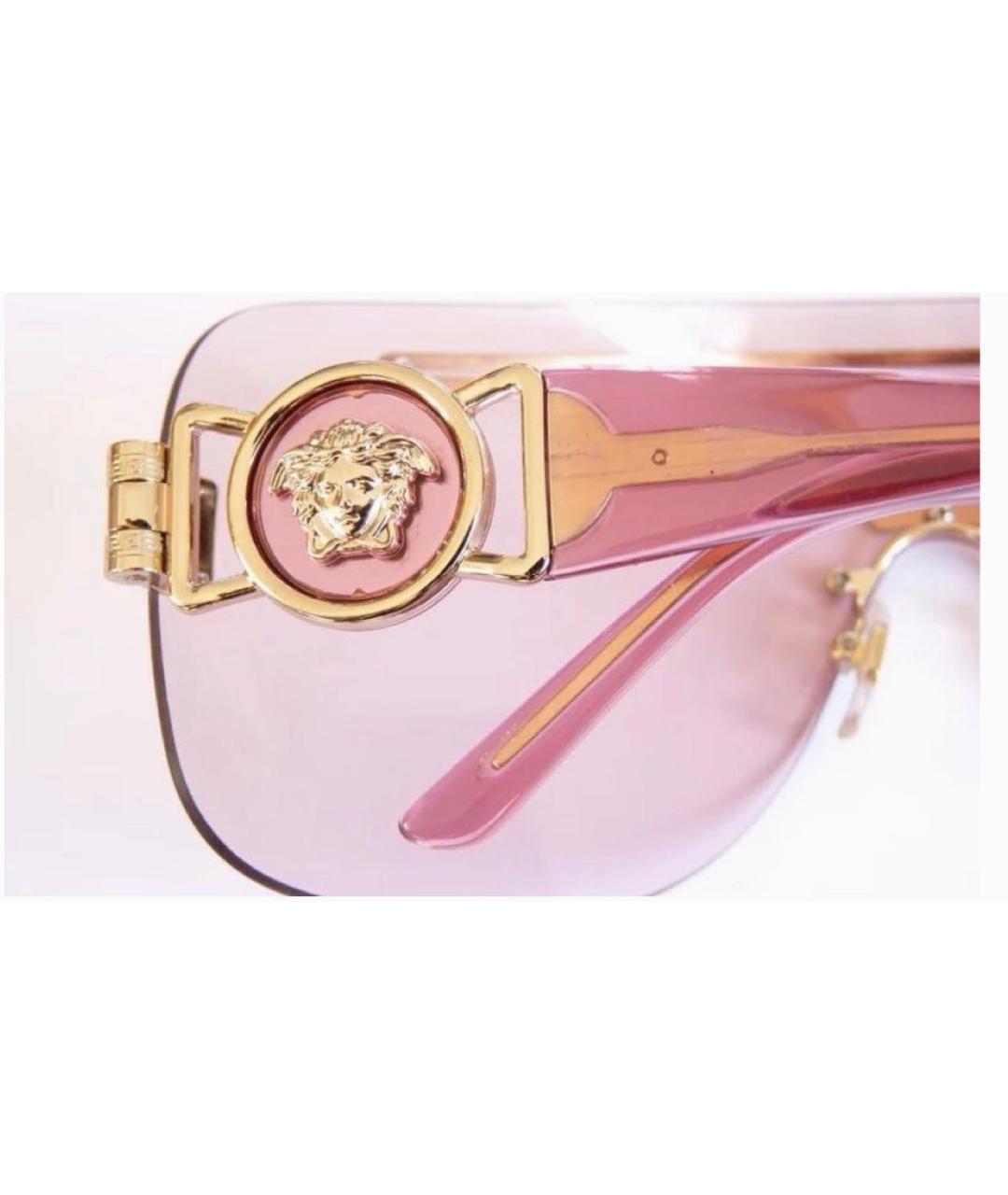 VERSACE Розовые пластиковые солнцезащитные очки, фото 3