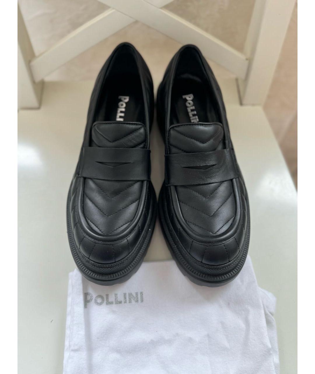 POLLINI Черные кожаные лоферы, фото 2