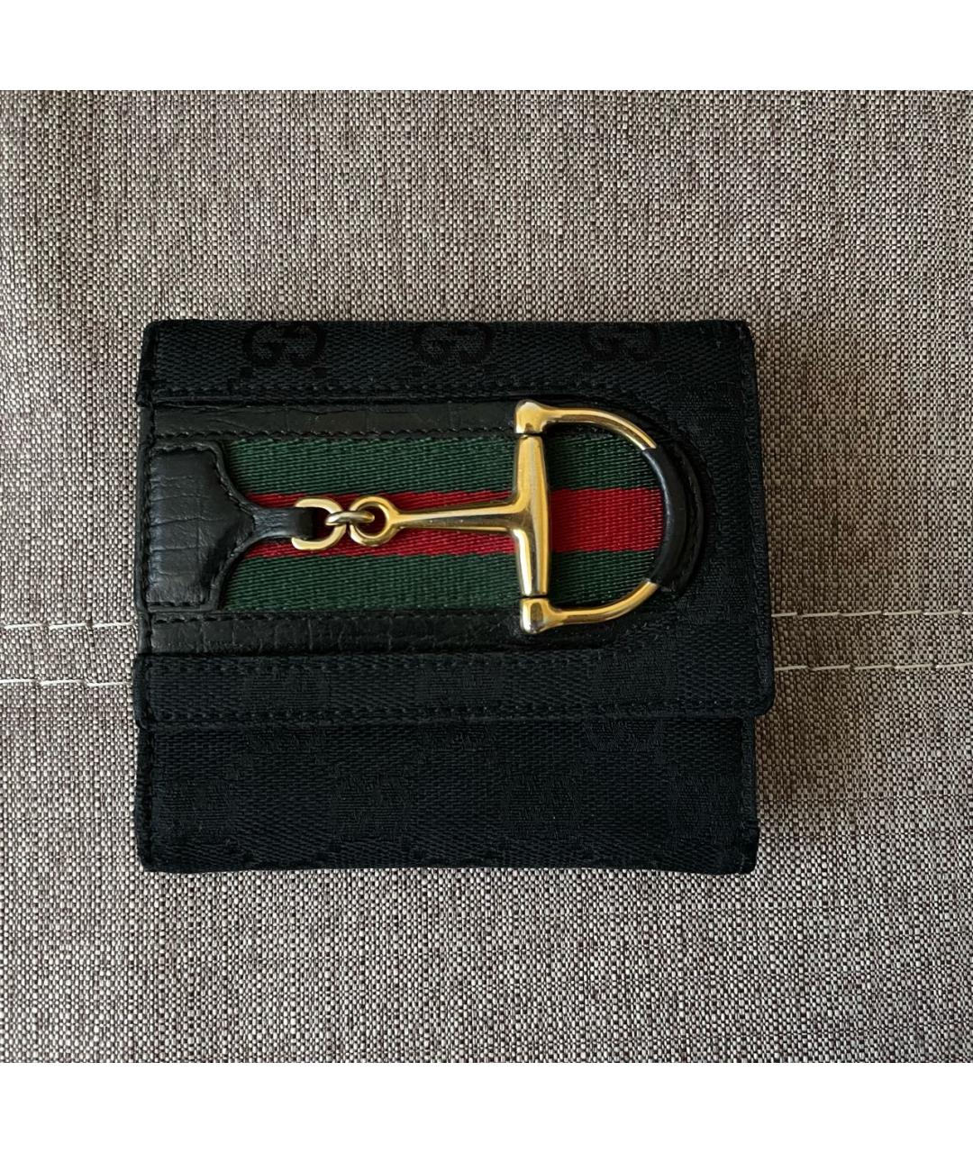 GUCCI Черный кожаный кошелек, фото 2