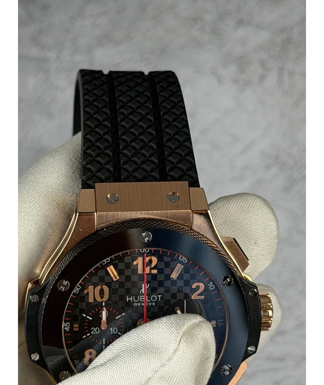 HUBLOT Черные часы из розового золота, фото 5
