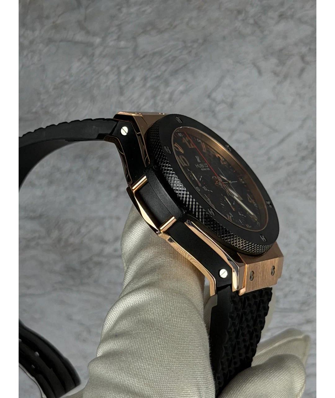 HUBLOT Черные часы из розового золота, фото 4