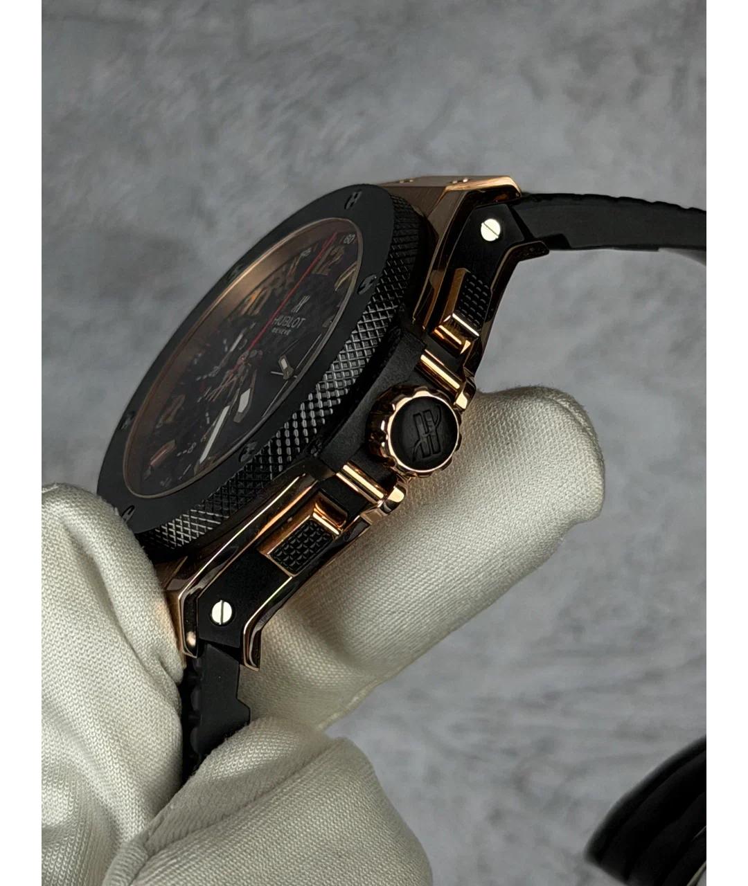 HUBLOT Черные часы из розового золота, фото 3