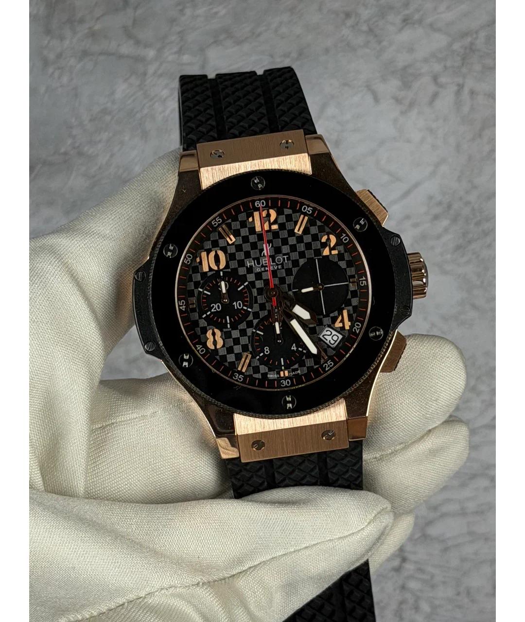 HUBLOT Черные часы из розового золота, фото 2