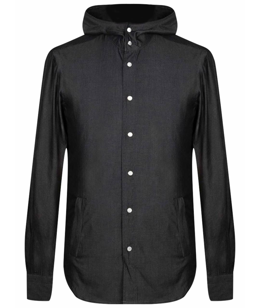 KITON Черная хлопковая кэжуал рубашка, фото 1