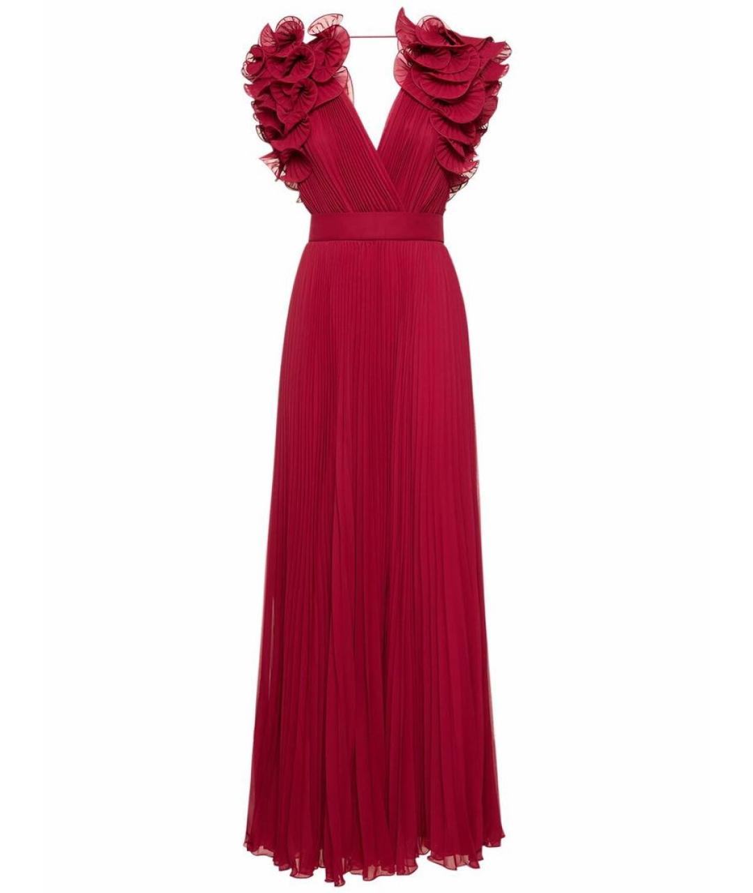 ELIE SAAB Бордовое полиэстеровое вечернее платье, фото 1