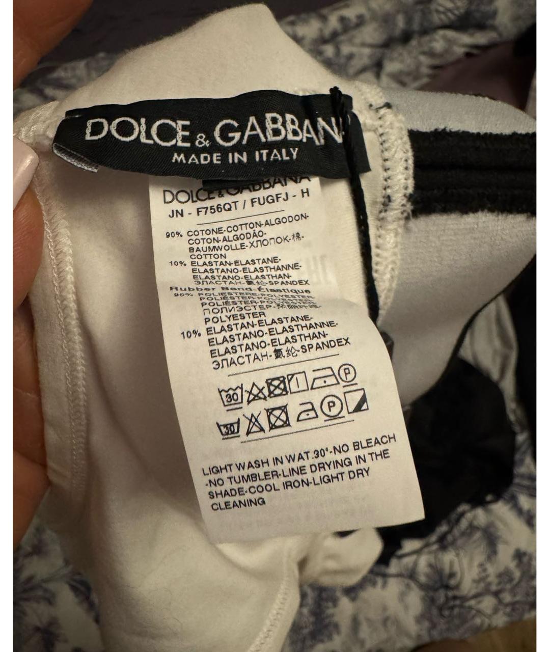 DOLCE&GABBANA Белая хлопковая майка, фото 3