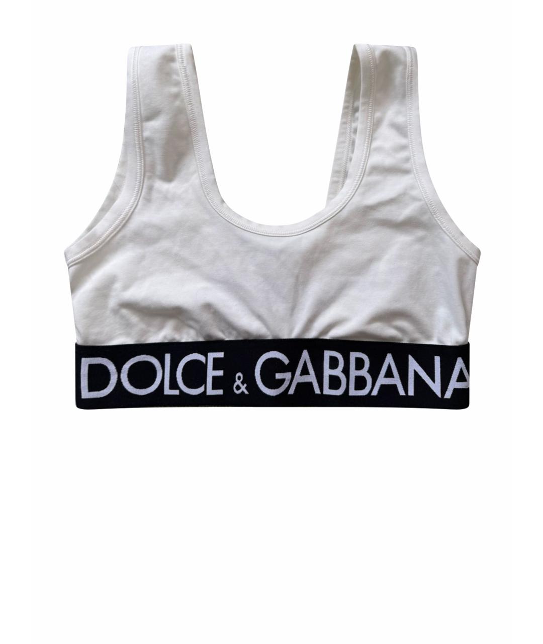 DOLCE&GABBANA Белая хлопковая майка, фото 1