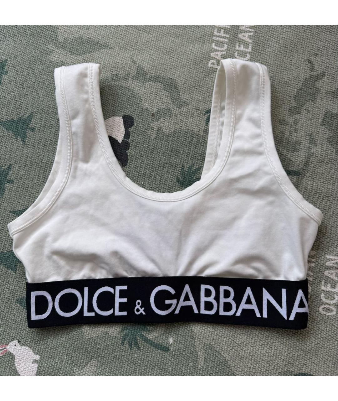 DOLCE&GABBANA Белая хлопковая майка, фото 6