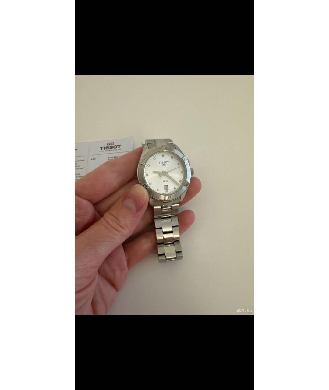 TISSOT Серебряные металлические часы, фото 6
