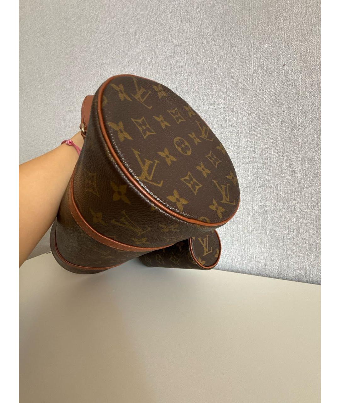 LOUIS VUITTON Коричневая сумка с короткими ручками из искусственной кожи, фото 6