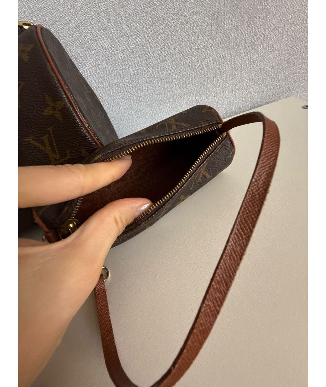 LOUIS VUITTON Коричневая сумка с короткими ручками из искусственной кожи, фото 8