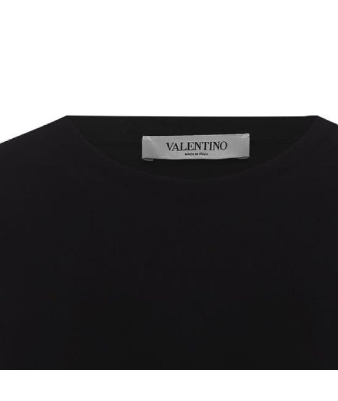 VALENTINO Черная хлопковая футболка, фото 3