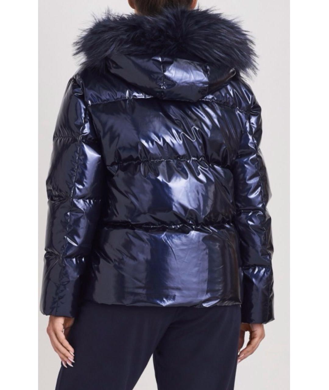 ERMANNO SCERVINO Синяя полиамидовая куртка, фото 4